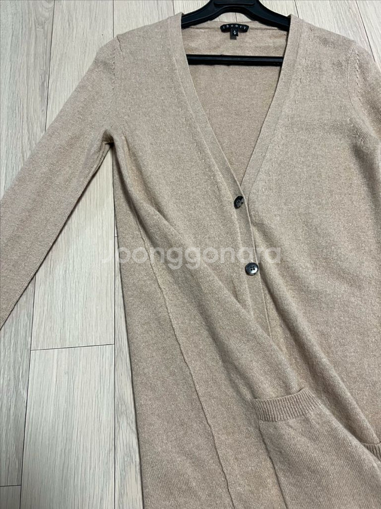 띠어리 THEORY 캐시미어100% 가디건 브이넥베이지--8