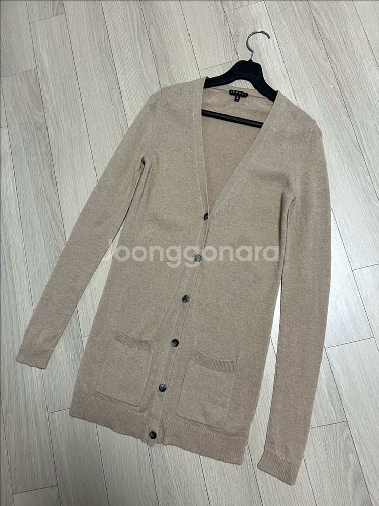 띠어리 THEORY 캐시미어100% 가디건 브이넥베이지--10