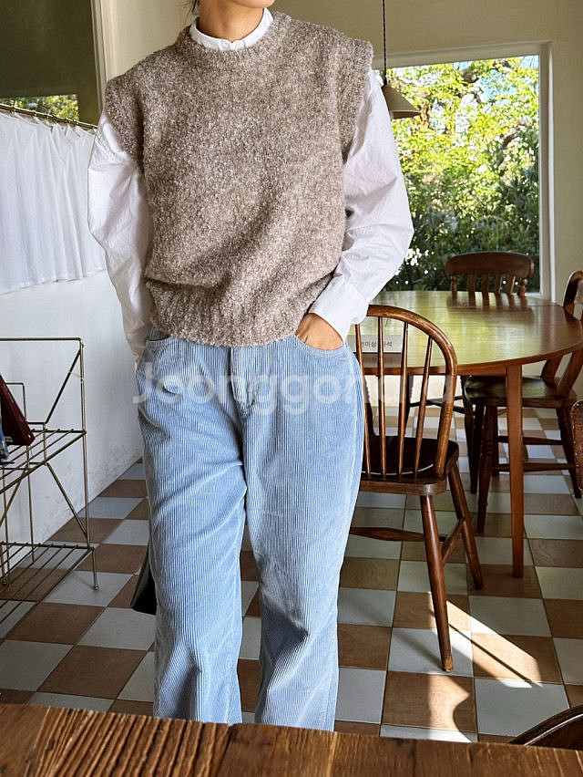 보우보우 디자이어 desire 니트베스트 여성여자조끼--4