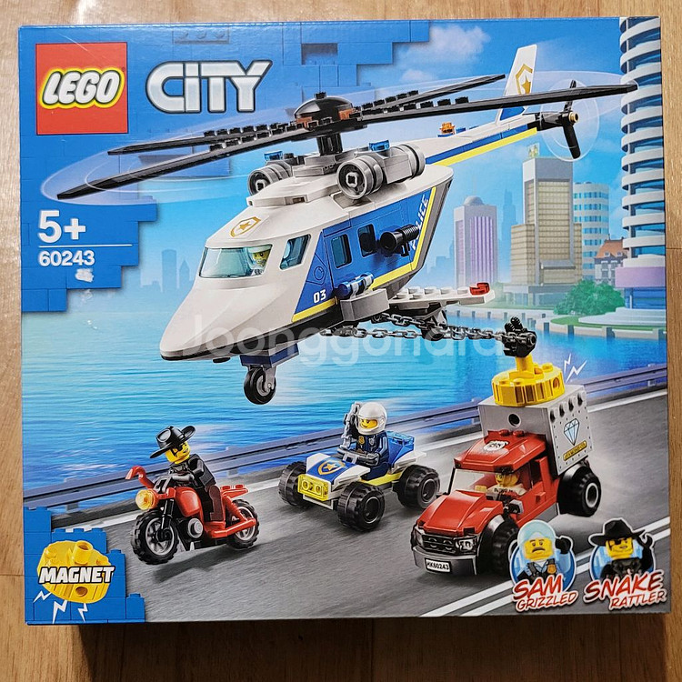 레고 시티 경찰 헬리콥터 추격전 60243--1