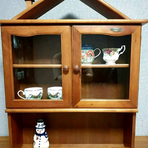 원목 집모양선반 벽걸이선반