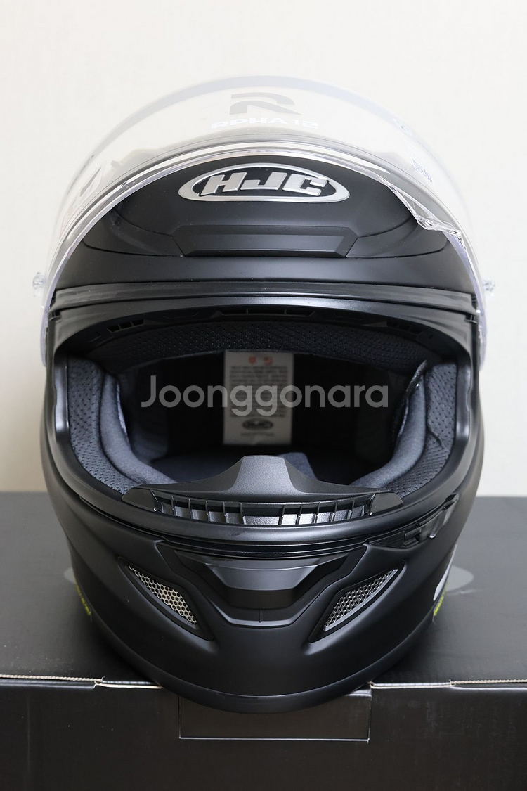 홍진 알파 12 풀페이스 헬멧 무광블랙 L사이즈--0