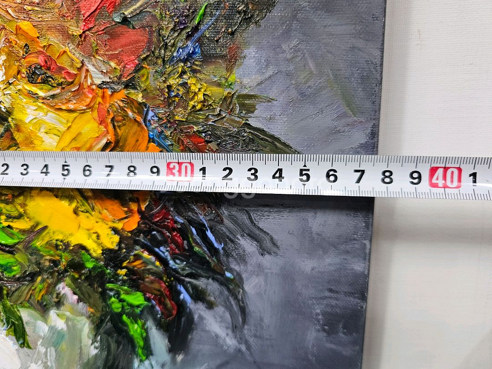 (원화) 8호 캔버스 유화그림 화병속의 꽃--4
