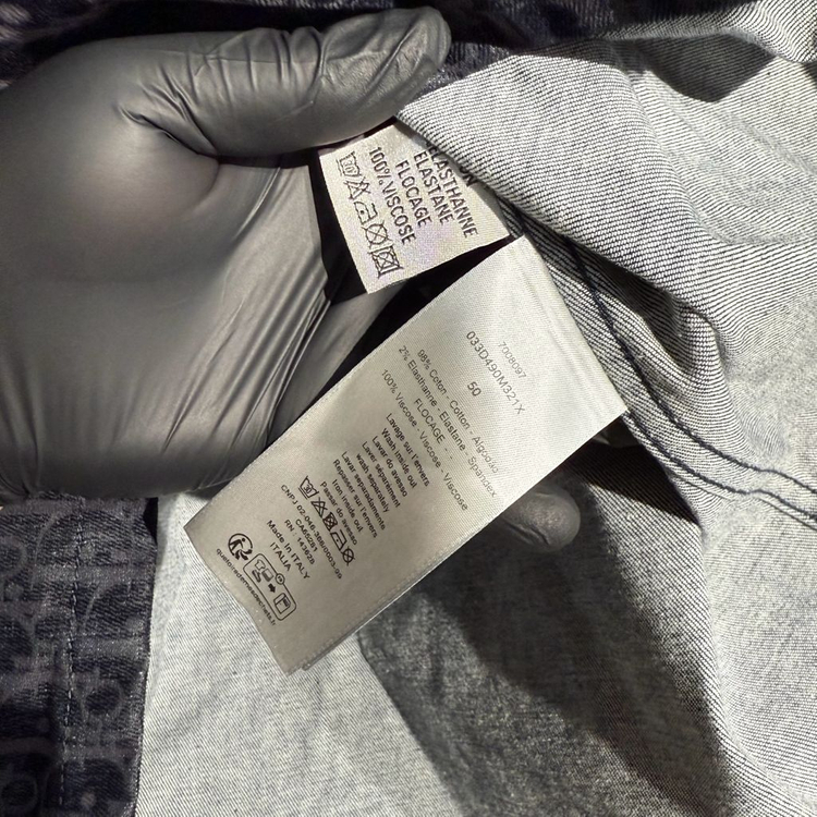 (50)디올 오블리크 벨벳 데님 셔츠 자켓--3