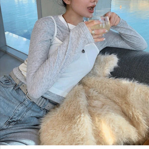 르넨느 레이어드 멜란지그레이 티셔츠