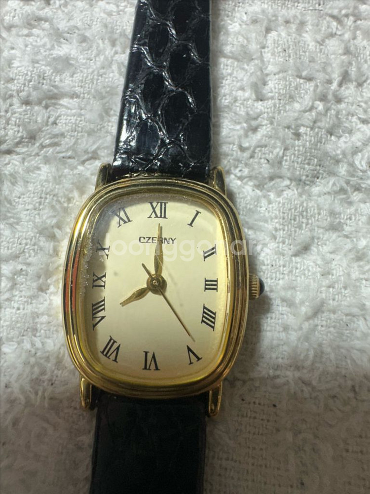 체르니빈티지 여성용 골드 시계 (파이톤 스트랩) 판매--2