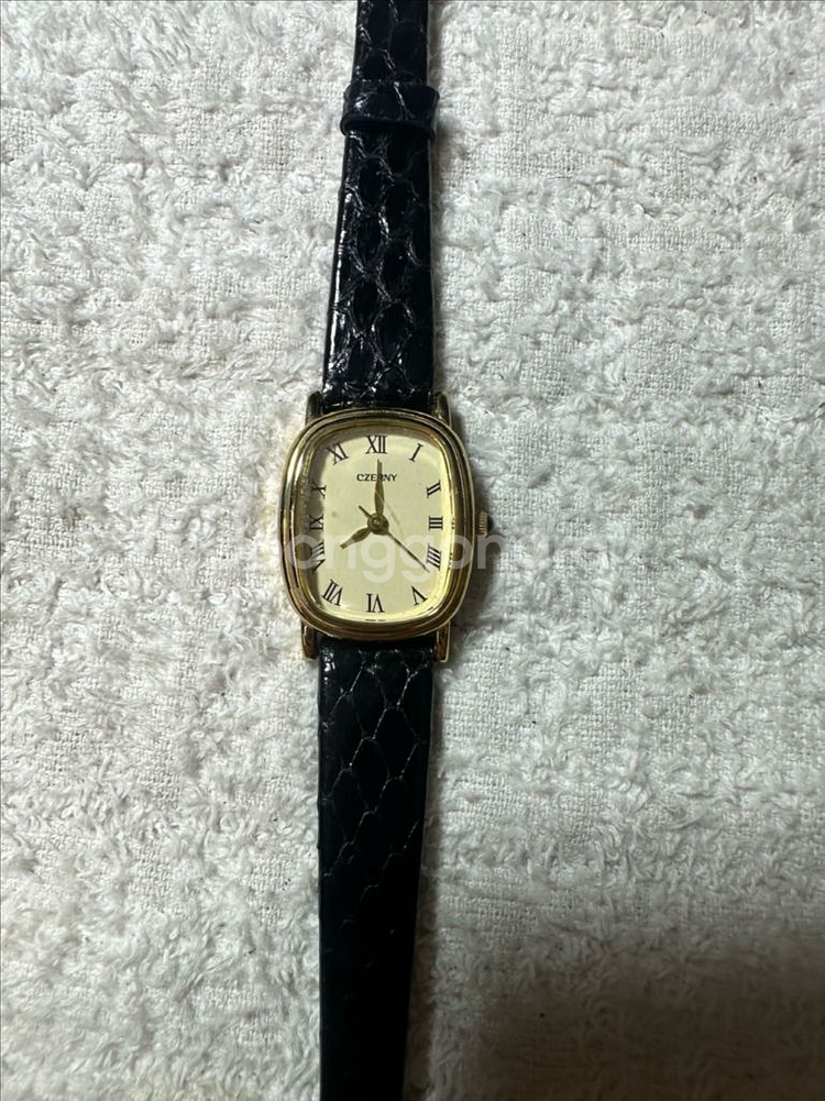 체르니빈티지 여성용 골드 시계 (파이톤 스트랩) 판매--1