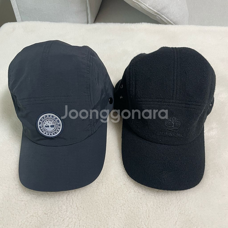 슈프림x팀버랜드 투인원 이어플랩 캠프캡 블랙 21FW--6