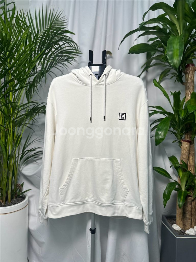 (48)우영미 백로고 후드티 화이트--0