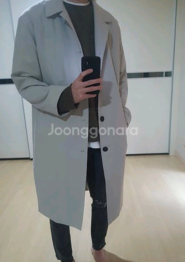 무신사 닉앤니콜 코튼 싱글 맥 롱 코트--5