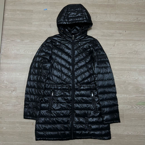 DKNY 도나카란 여성 다운 후드 경량 롱패딩 점퍼 [