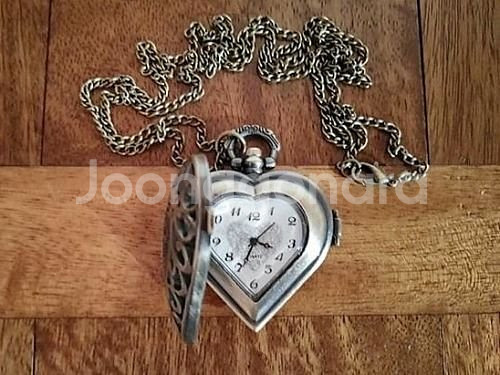 새 동색 하트 회중 시계 쥬얼리 기념 생일선물 기념품--1