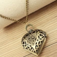 새 동색 하트 회중 시계 쥬얼리 기념 생일선물 기념품--7