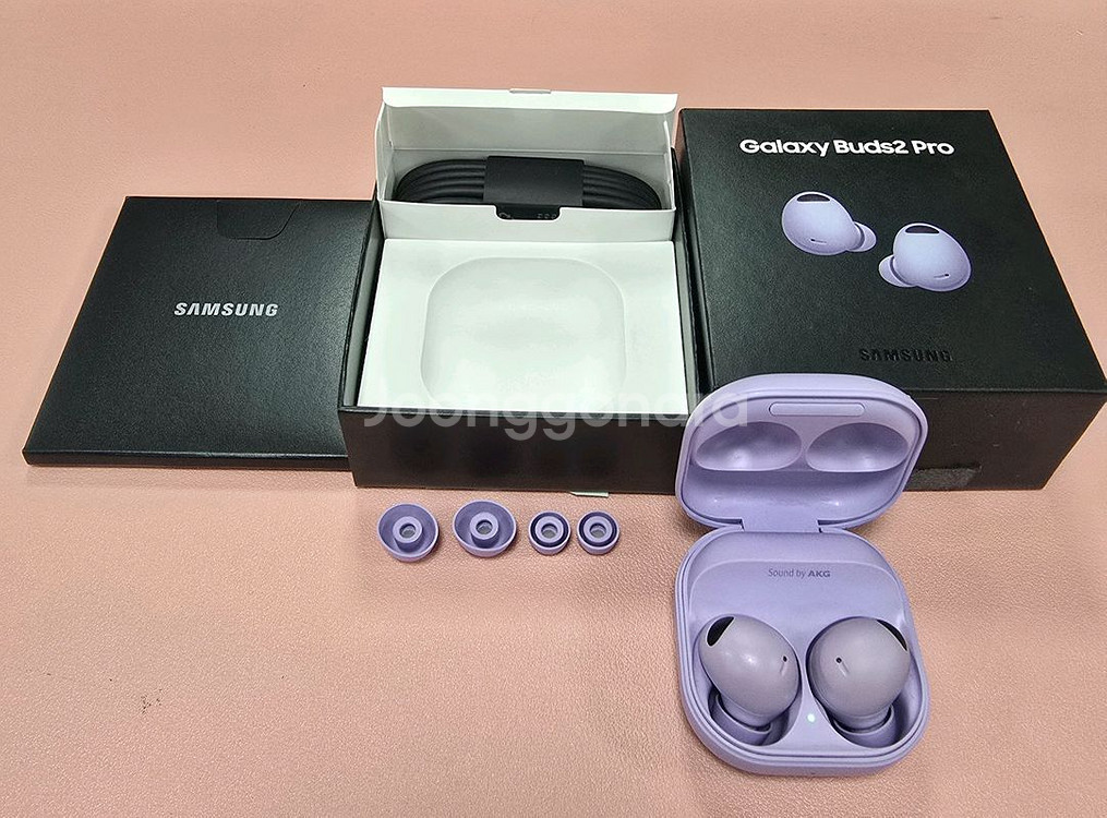 갤럭시 버즈2 프로 보라퍼플 풀박스--0