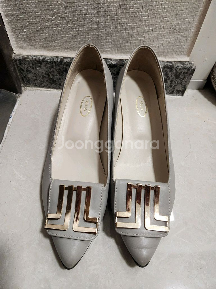 마니 여자회색구두 정장구두 235--0