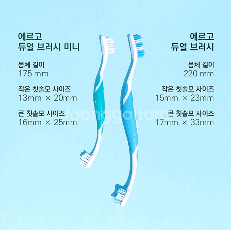 보가덴트 강아지 칫솔 에르고 듀얼 브러시 개 칫솔--1