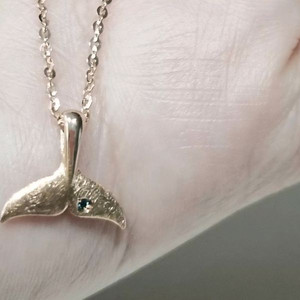 18k고래 꼬리 펜던트 핑크골드 (체인제외)