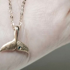 18k고래 꼬리 펜던트 핑크골드 (체인제외)