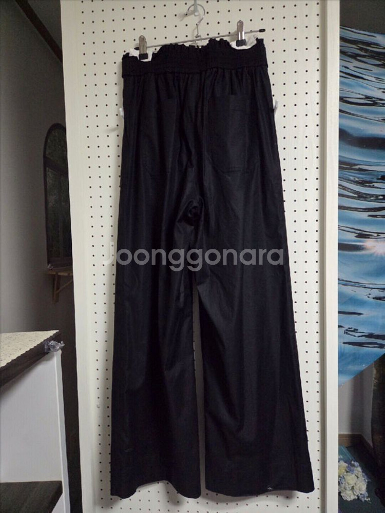 럭키슈에뜨 밴딩 벨티드 와이드 팬츠 36--10