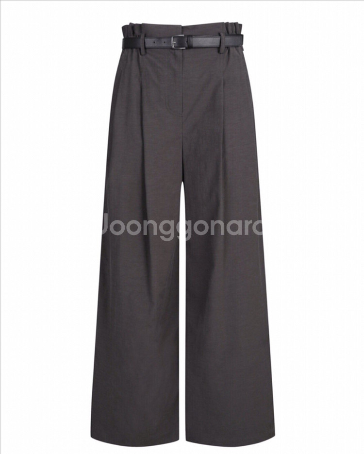 럭키슈에뜨 벨트 사이드 밴딩 와이드 팬츠 36--3