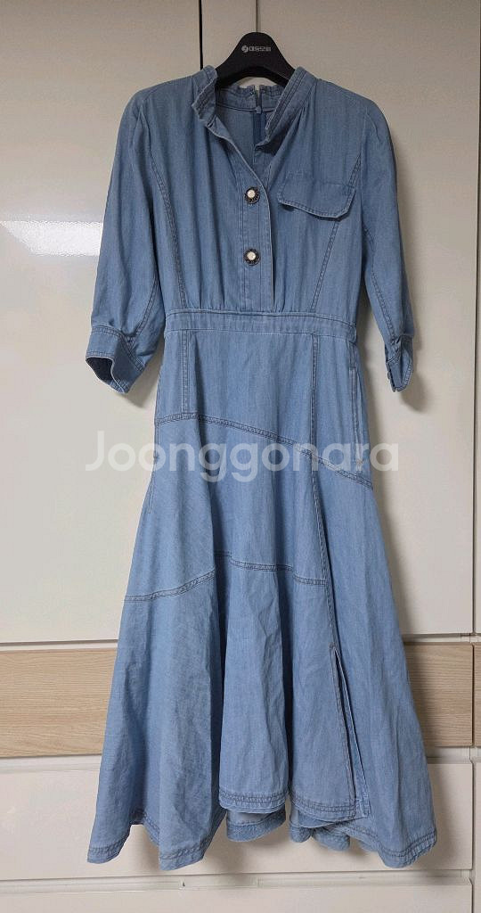 마인 벨티드 플레어 드레스 44 랑방 타임 더캐시미어--4