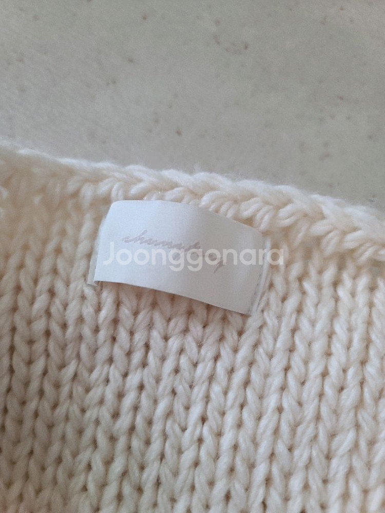 츄니토리 오버핏 루즈핏 브이넥 니트 스웨터 아이보리--3