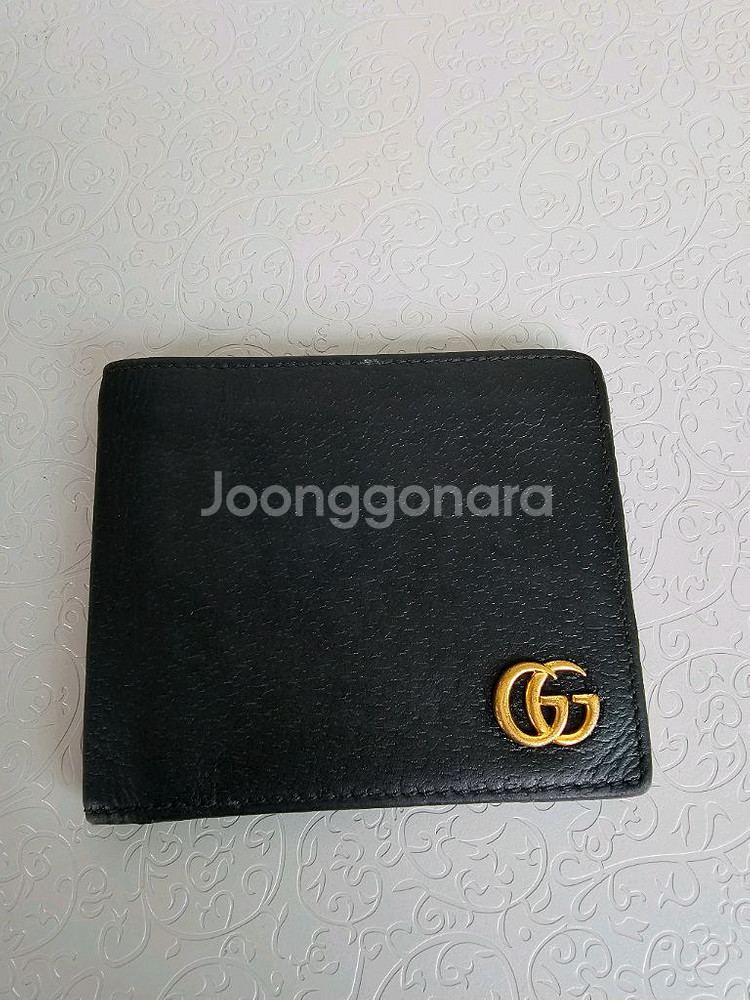 (정품) 구찌 GG 마몽 반지갑/검정/개인/팝니다.--1