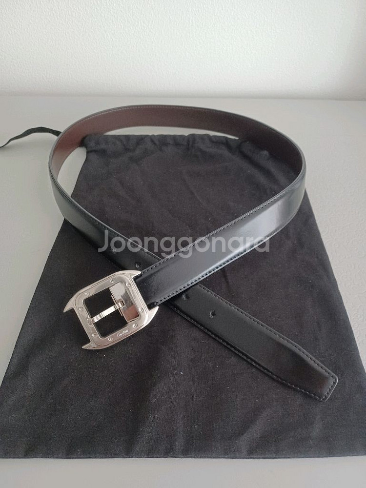 까르띠에 신사정장 양면 가죽벨트--4