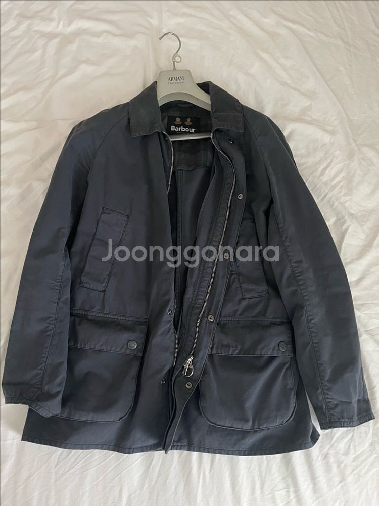 바버 애쉬비 논왁싱 캐주얼 자켓 M 네이비--0