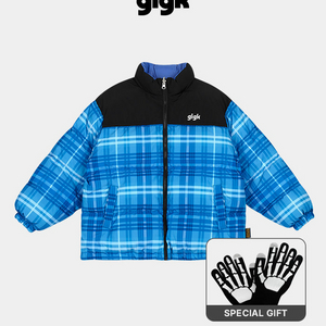 히로 glgk 힛업 다운 자켓 체크 150