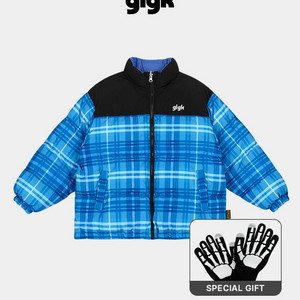히로 glgk 힛업 다운 자켓 체크 150