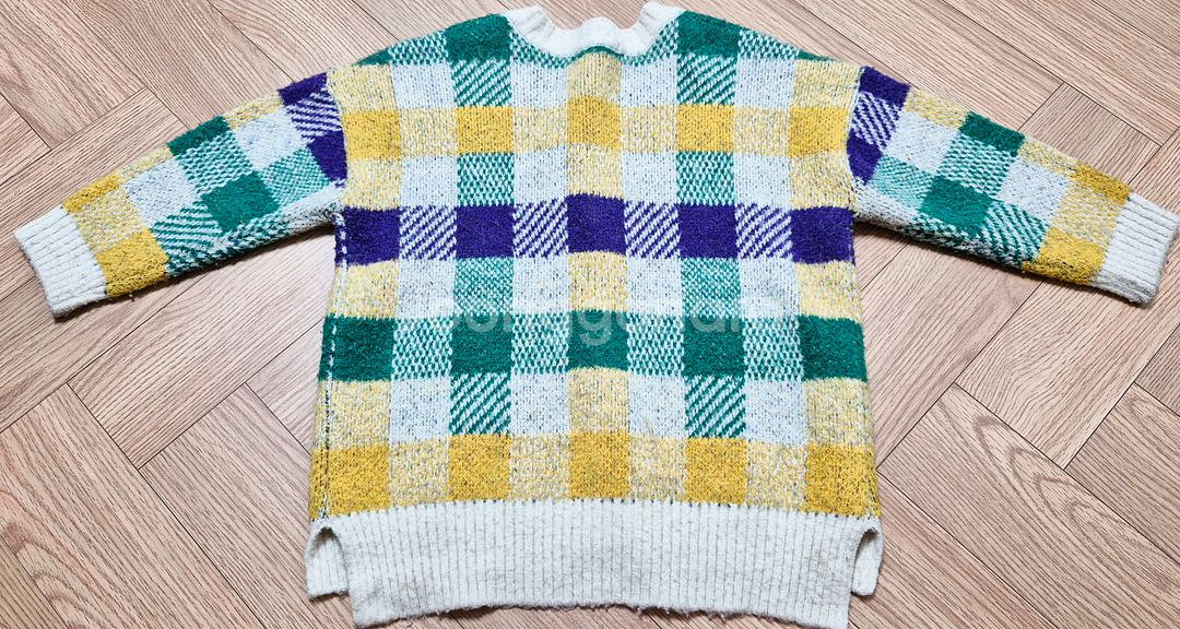 아이러브제이 체크 가디건(사이즈M, 5-6세)판매합니다--2