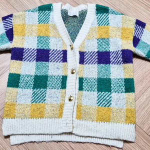 아이러브제이 체크 가디건(사이즈M, 5-6세)판매합니다