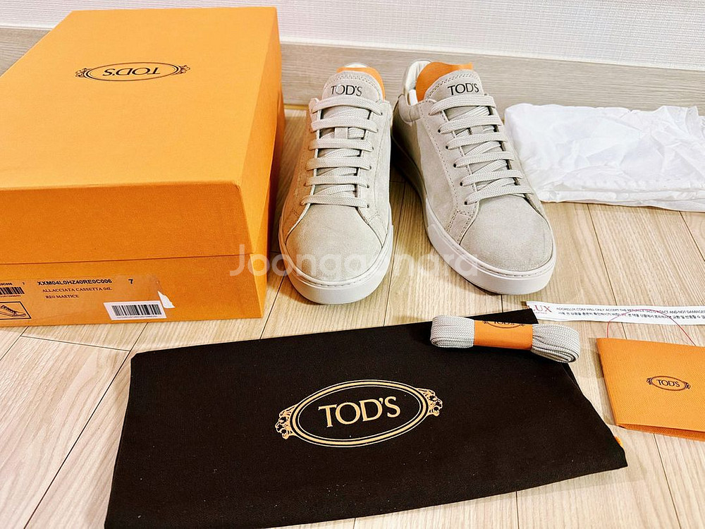 토즈 XXM04L0HZ40RE0C006 스웨이드 스니커--0