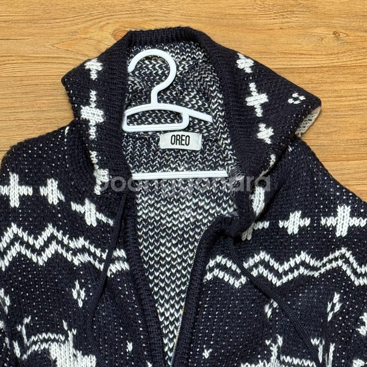 릿킴 노르딕 니트 후드집업 네이비--1