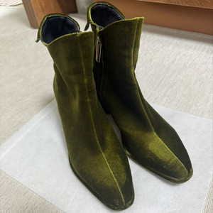 레이크넨 벨벳 앵클부츠 카키 36