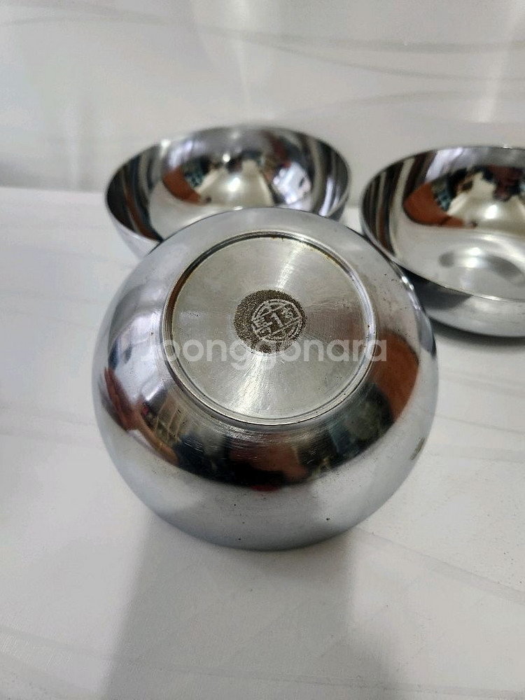 옛날 스텐 국그릇--3