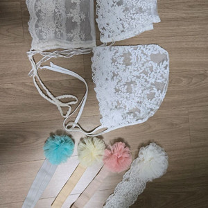 아기 보넷 및 레이스 헤어밴드 일괄