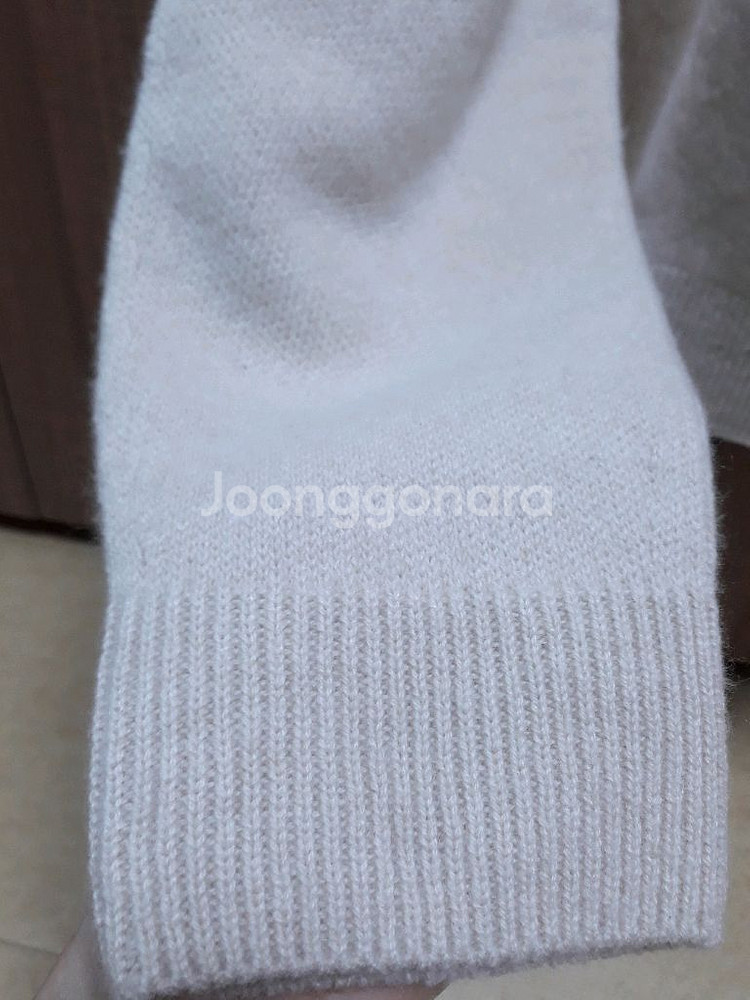 더캐시미어 캐시100 홀가먼트 가디건 크림85--3