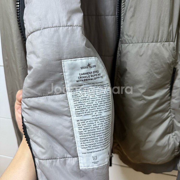 스톤아일랜드 크링클랩스 프리마로프트 후드 바람막이 자켓--4