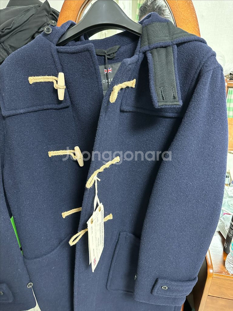 글로버올 울 몬티 더플코트 다크네이비--0