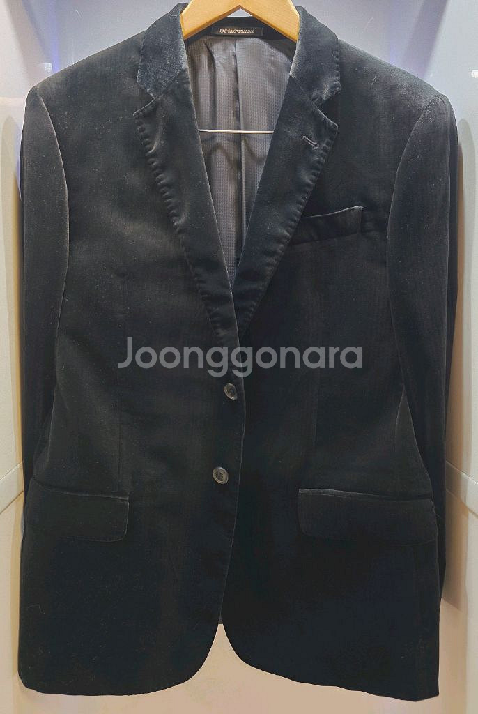 Emporio Armani 엠포리오 알마니 벨벳 자켓--1