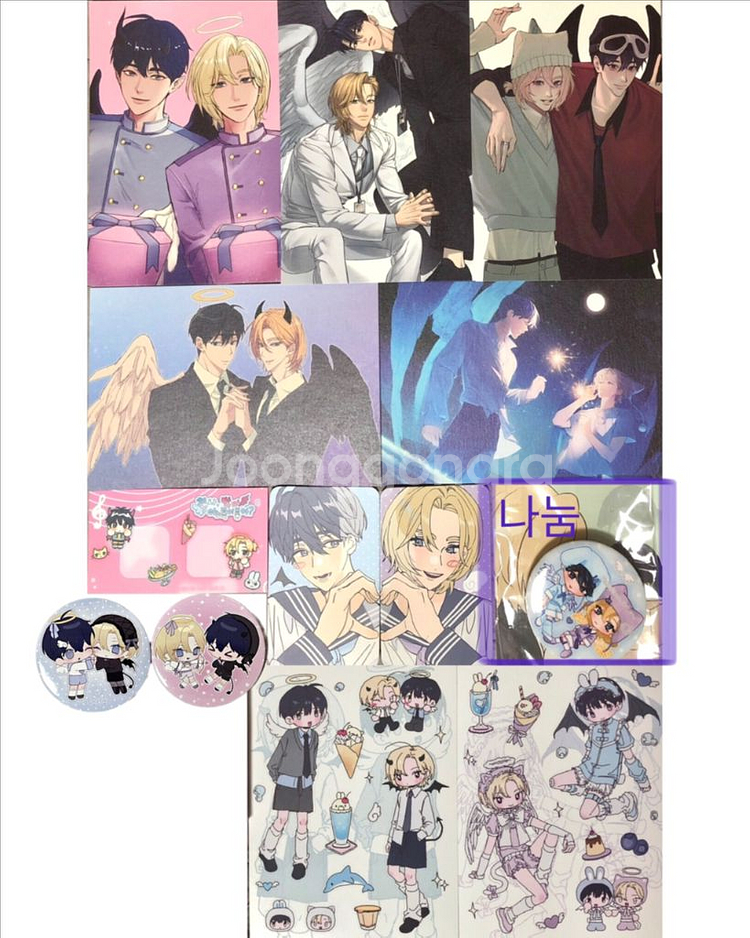 플레이브 비공굿 맏형즈카페 특전럭드아크릴스탠드엽서스티커--1