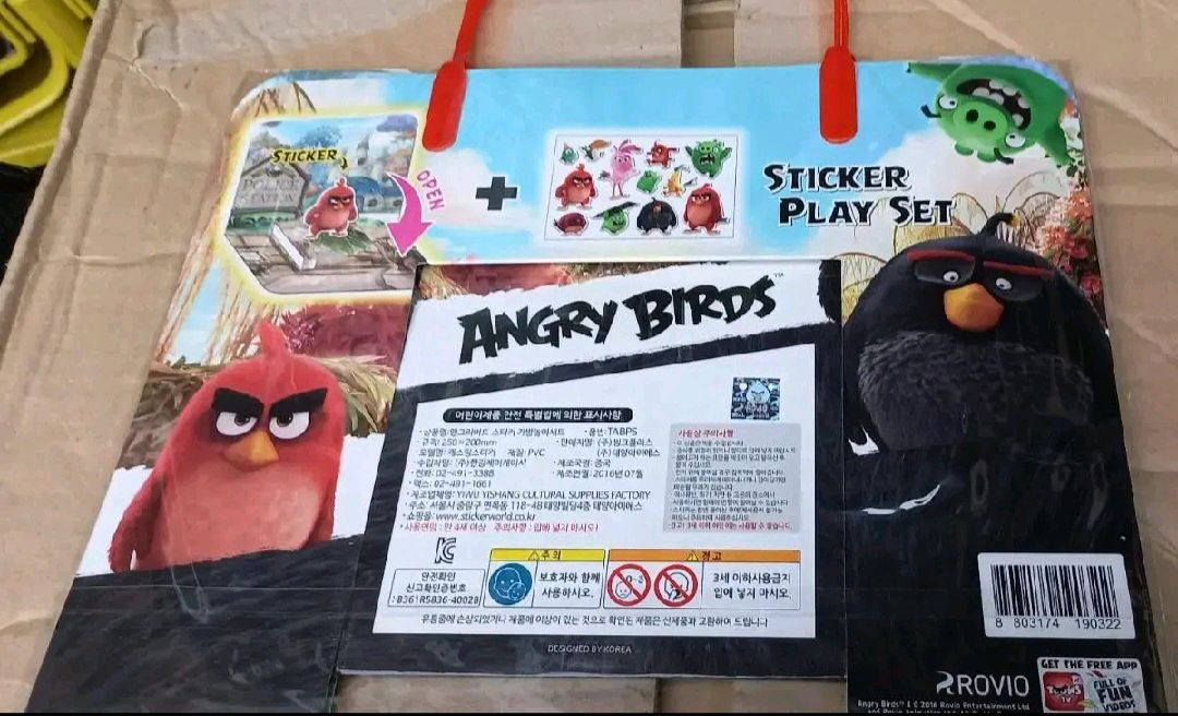 택포) 앵그리버드 스티커 가방 놀이세트 10세트 이미지