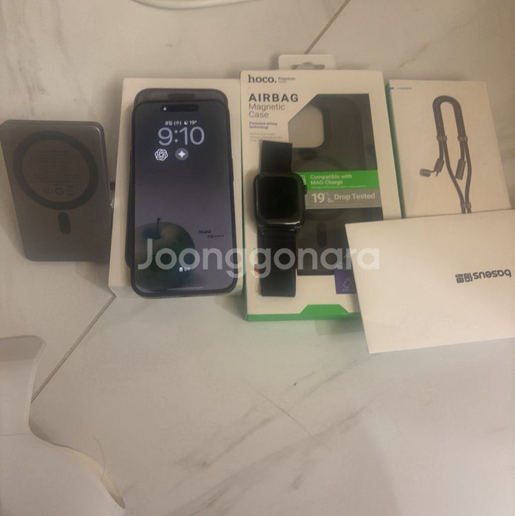 애플 아이폰 15 프로 1tb& 애플워치5 44 에르메--0
