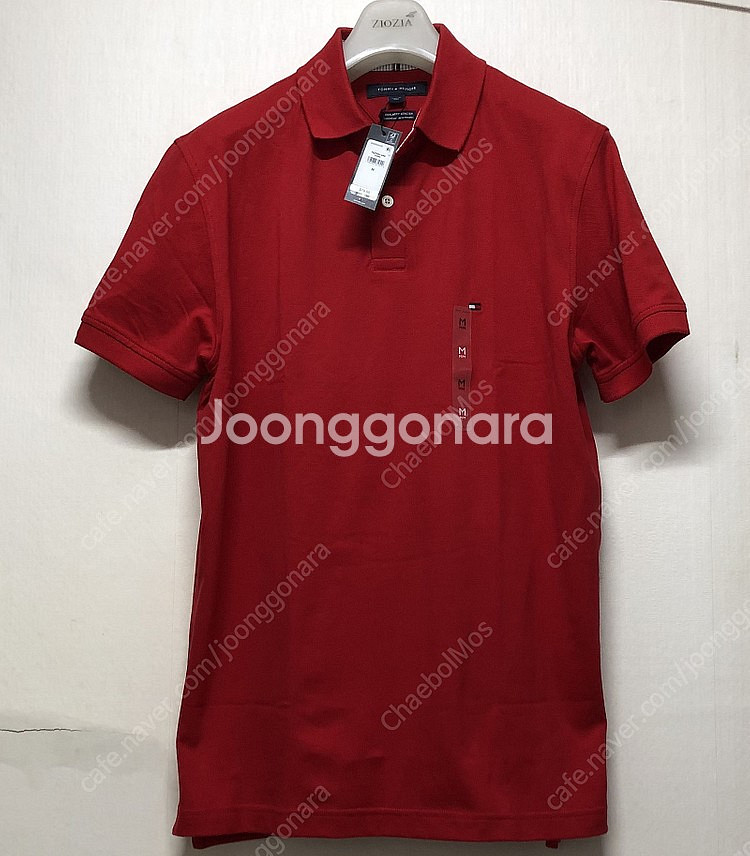 타미힐피거 카라 반팔/레드--0