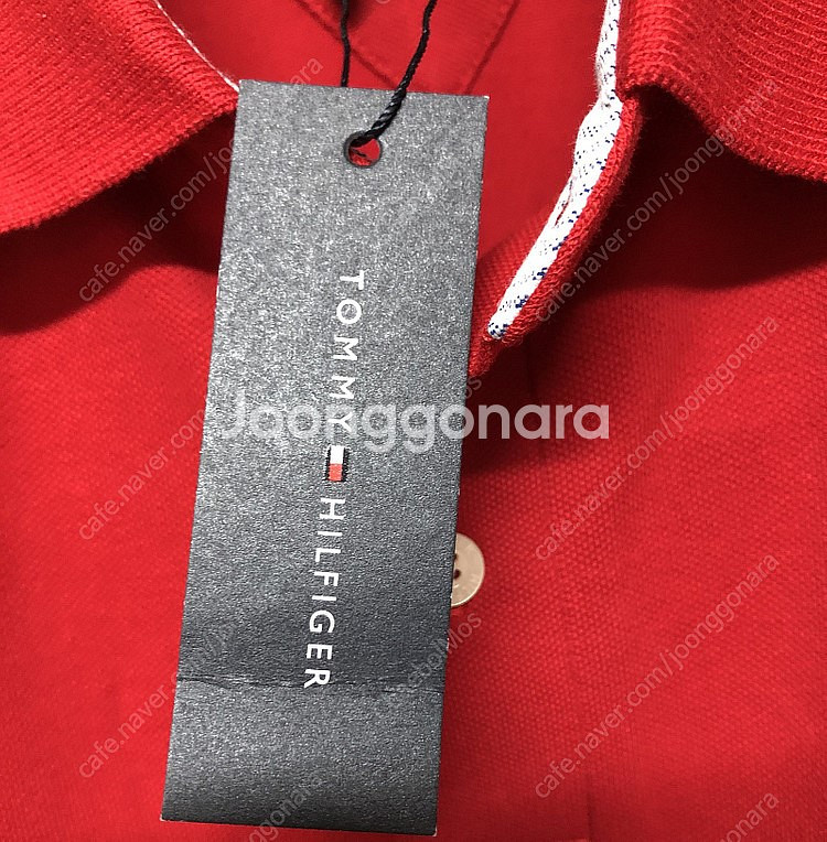 타미힐피거 카라 반팔/레드--3