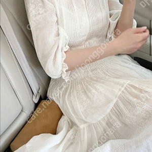 에바빈 블랑자수 핀턱 레이스 원피스