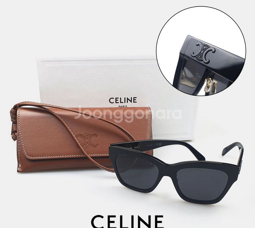 셀린느 트리옹프9 선글라스 (블랙로고)--2