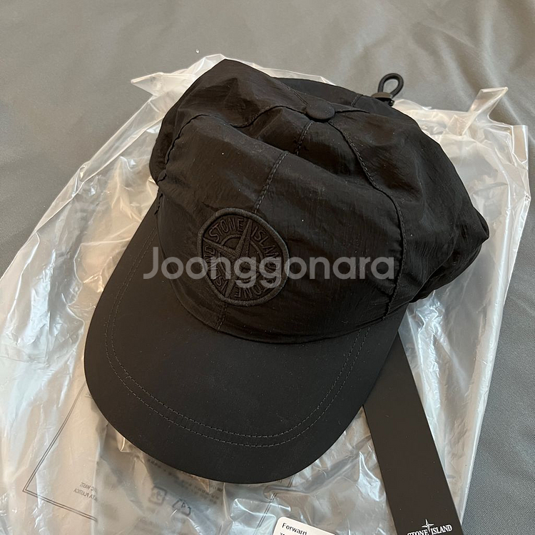 스톤아일랜드 나일론메탈 볼캡 블랙 L 스톤 모자 새제품--0